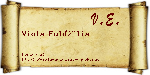 Viola Eulália névjegykártya